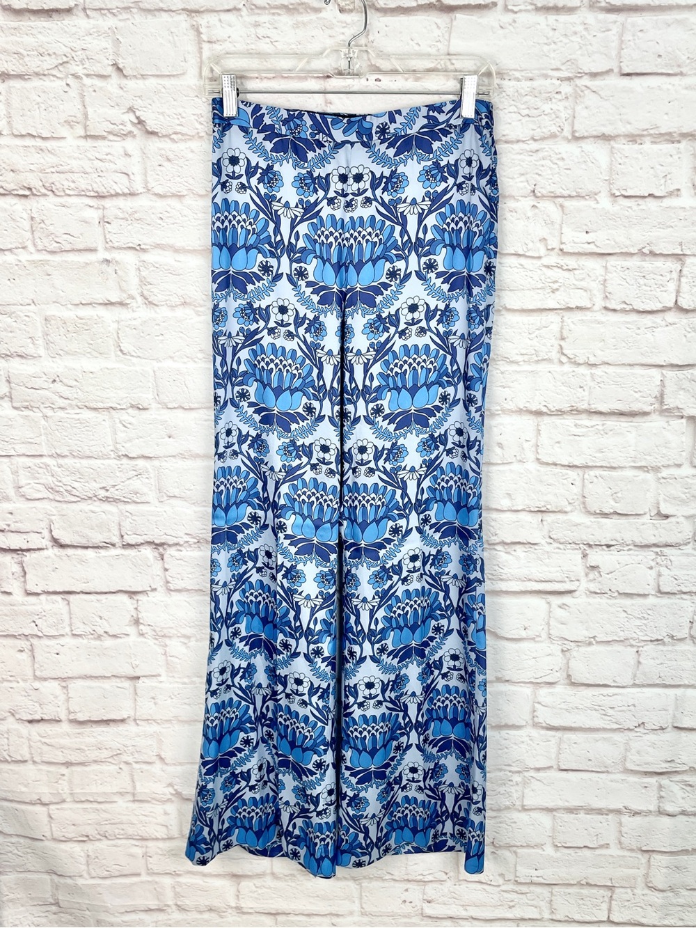 Sandro Floral Scarf Print Loose Fit Trouser Pants Size 36 - Picture 2 of 7